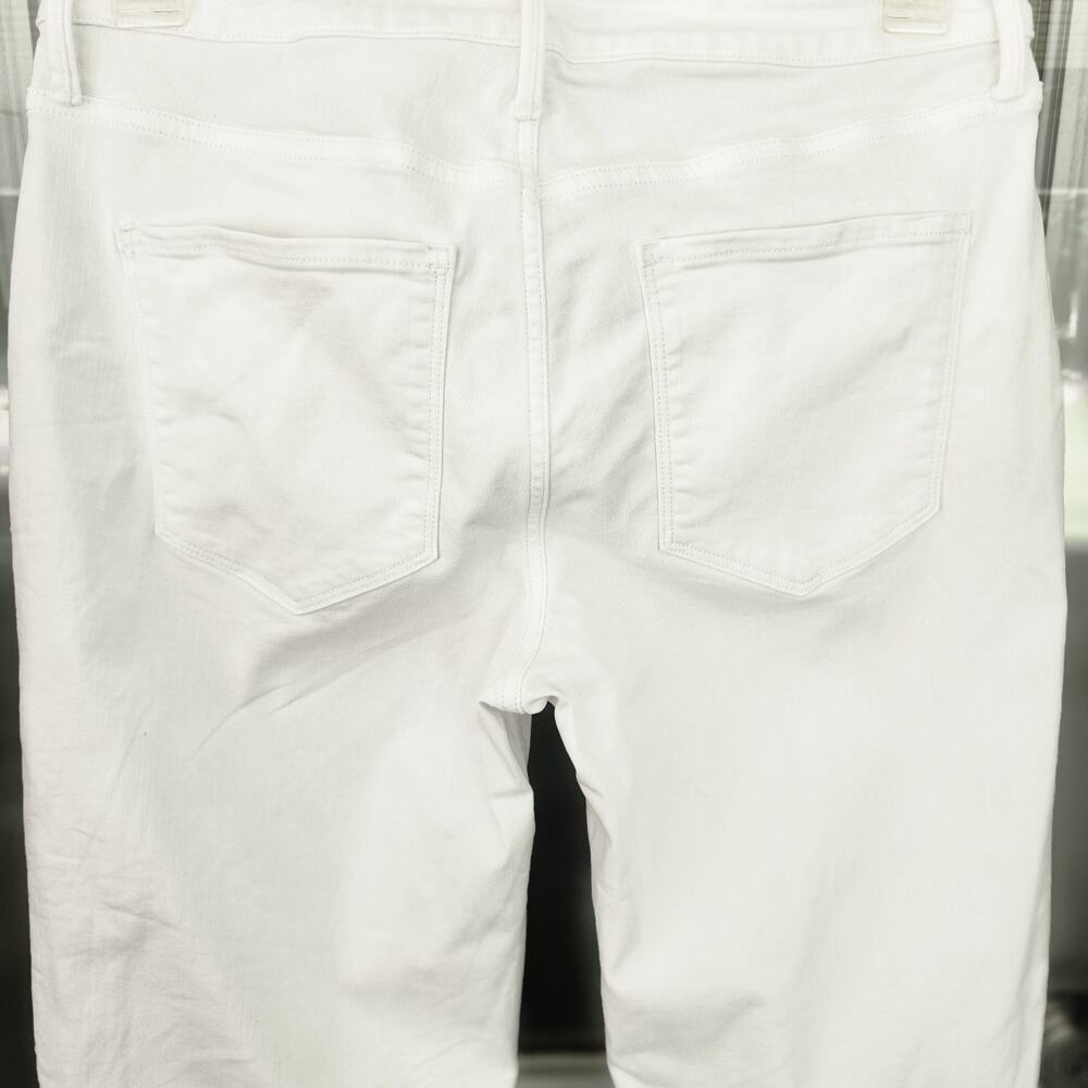 Simply Vera Vera Wang Women's Size 8 Mid-Rise Boyfriend Crop White Denim Jeans - Picture 4 of 9